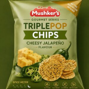 Mushker's Cheesy Jalapeno Triple Popped Mushroom Chips